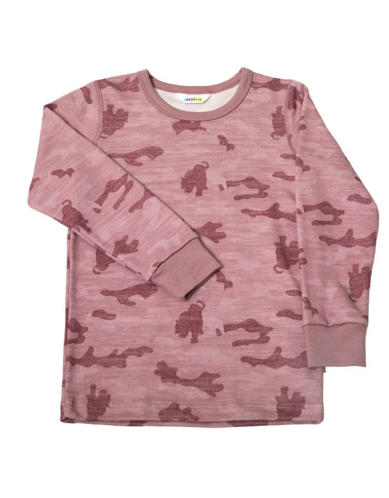 Joha Joha - Pyjama set, wool/bamboo, Rose print (3-16j)