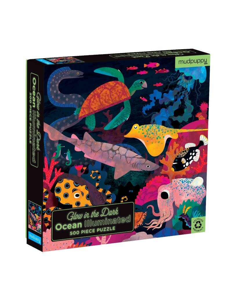 Mudpuppy Mudpuppy - Glow in the dark puzzle, Ocean illuminated, 500 stukken