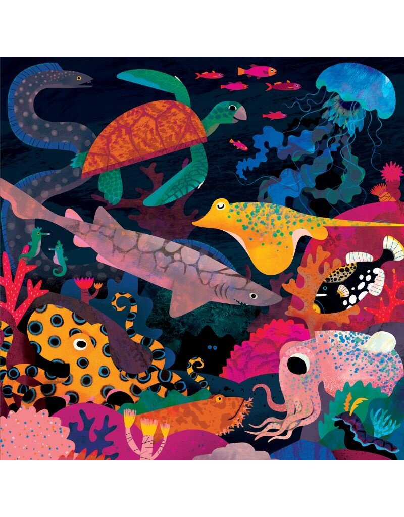 Mudpuppy Mudpuppy - Glow in the dark puzzle, Ocean illuminated, 500 stukken