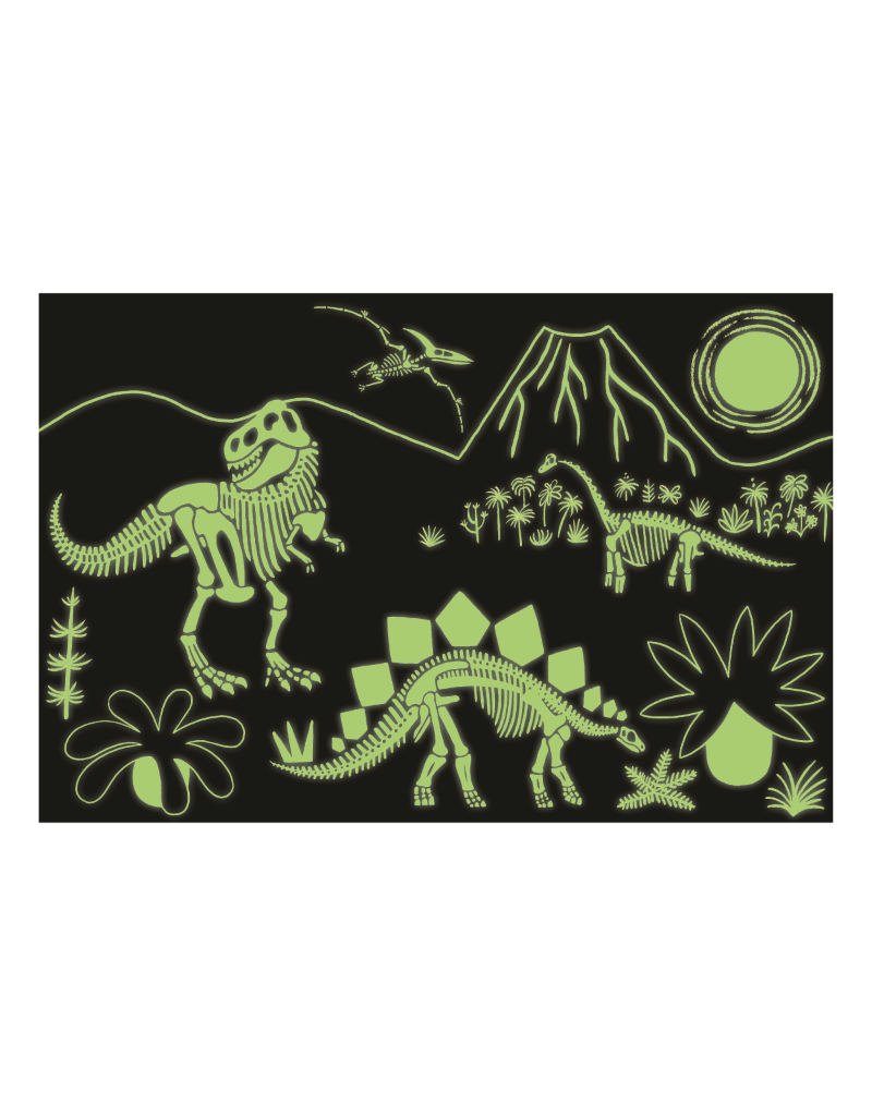 Mudpuppy Mudpuppy - Glow in the dark puzzle, Dinosaurs, 100 stukken