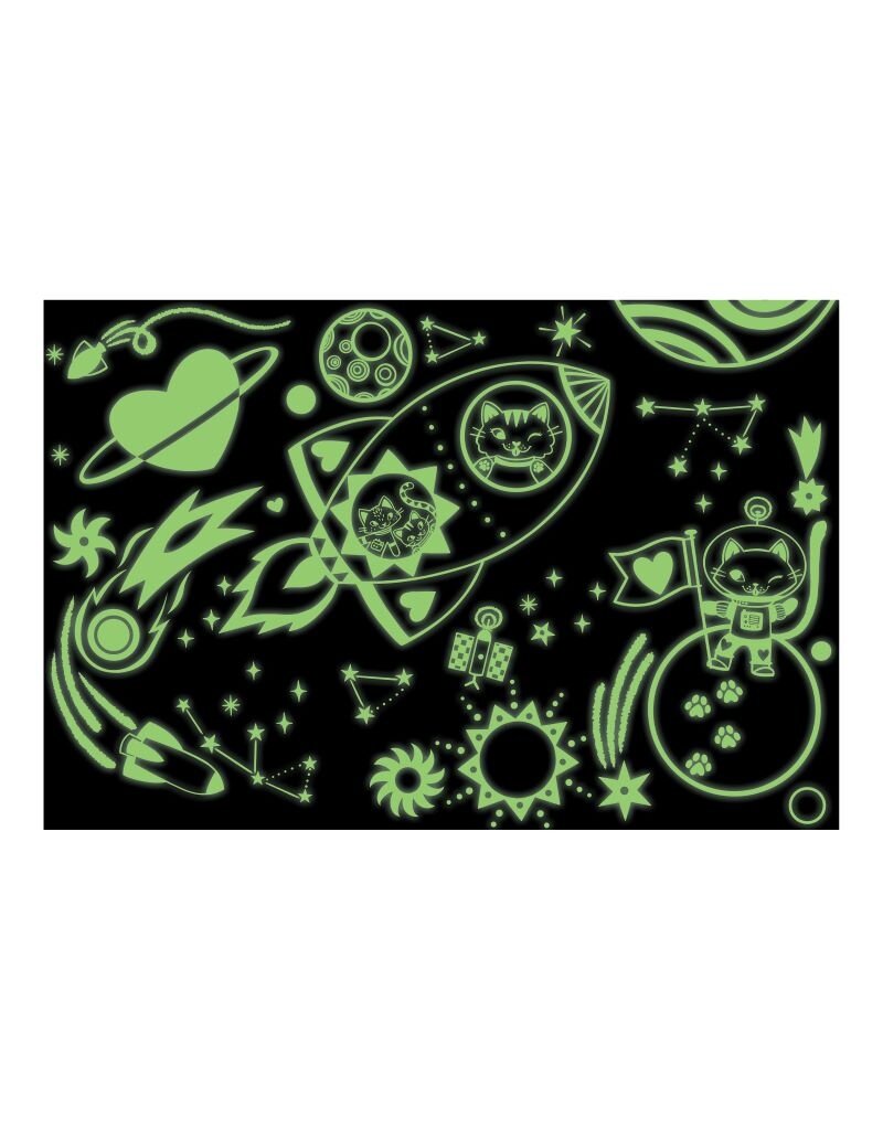 Mudpuppy Mudpuppy - Glow in the dark puzzle, Cosmic Dreams, 100 stukken