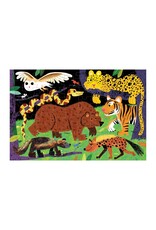 Mudpuppy Mudpuppy - Glow in the dark puzzle, Land Predators, 100 stukken