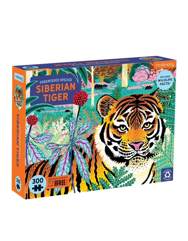 Mudpuppy Mudpuppy - Endangered species puzzle, Siberian Tiger, 300 stukken