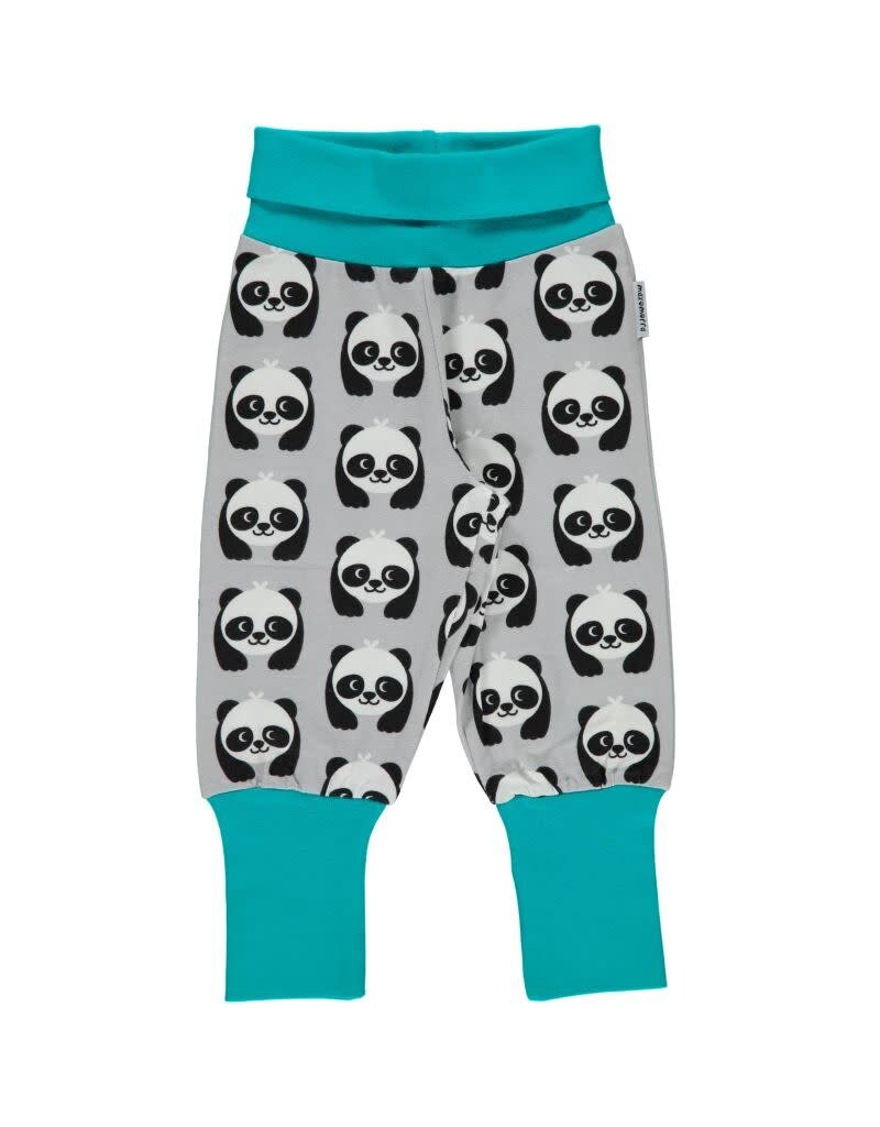 Maxomorra Maxomorra - Pants rib, panda (0-2j)