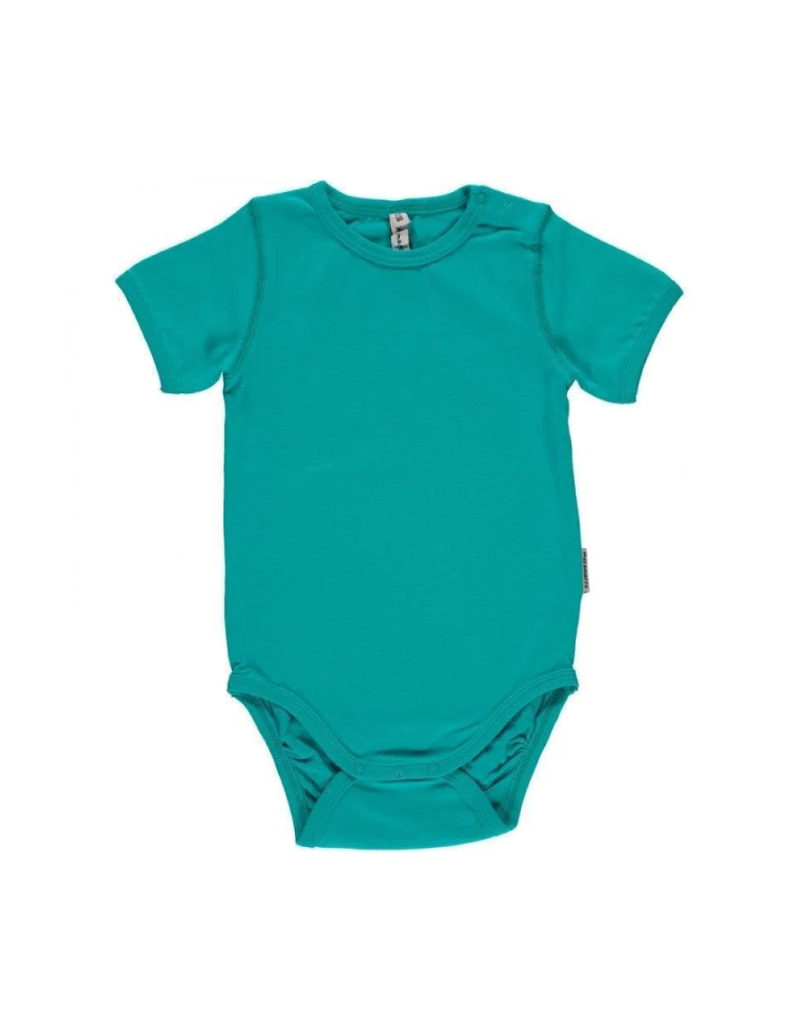 Maxomorra Maxomorra - Body SS, turquoise (0-2j)