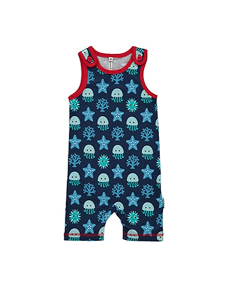 Maxomorra Maxomorra - playsuit short, deep sea (0-2j)