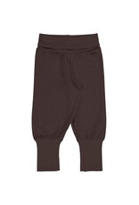 Maxomorra Maxomorra - pants rib solid chocolate (0-2j)