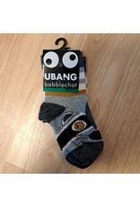 Ubang Ubang - kous, grey melange, racoon talkie walkie (0-2j)