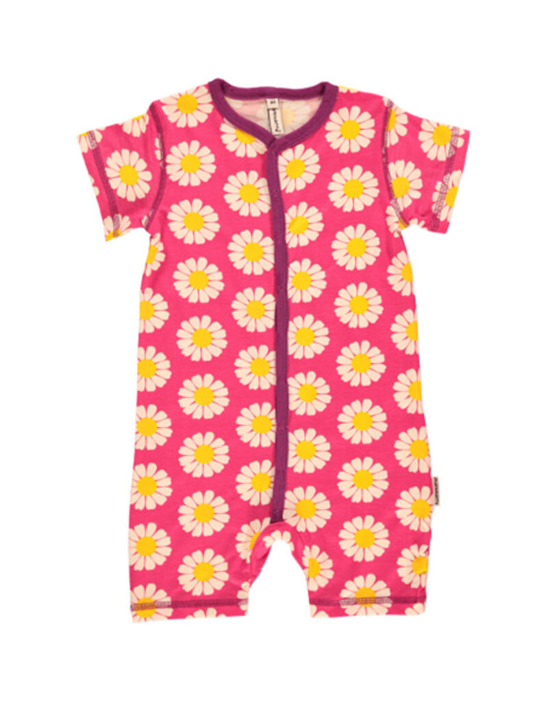 Maxomorra Maxomorra - Rompersuit button ss, daisy (0-2j)
