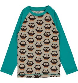 Maxomorra Shirt, owl (0-2j)