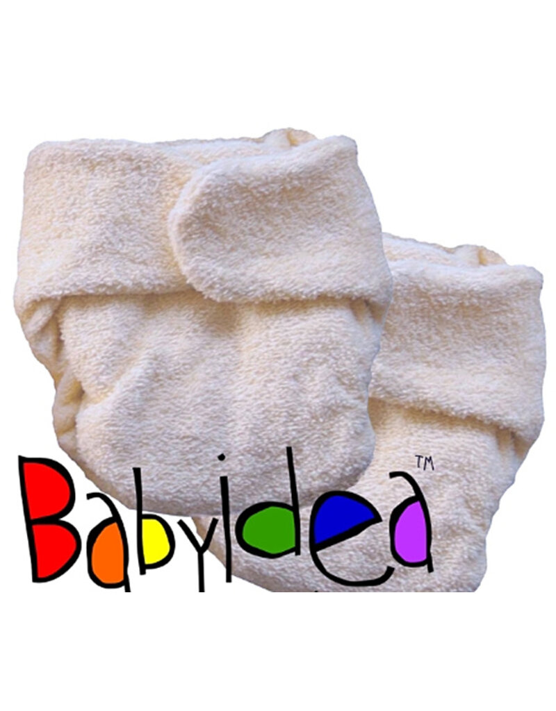 Babyidea Babyidea - Voorgesneden luier, katoen badstof, ecru
