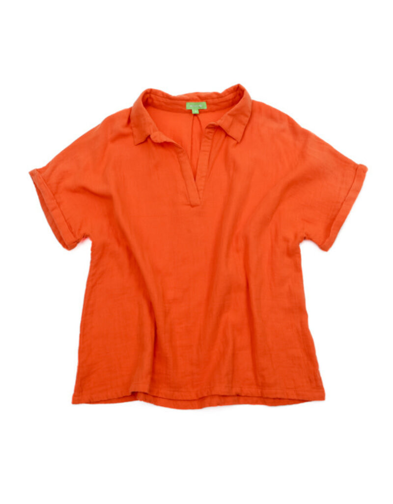 Lily Balou Lily Balou - Gloria blouse muslin red orange (3-16j)