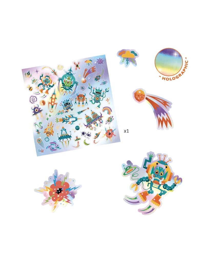 Djeco Djeco - stickers, holografisch, in de ruimte, 30 stuks