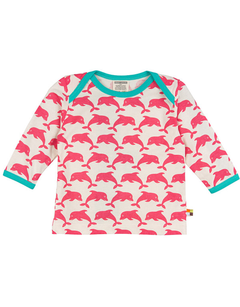 Loud+Proud Loud+Proud - shirt, coral, dolfijn (0-2j)