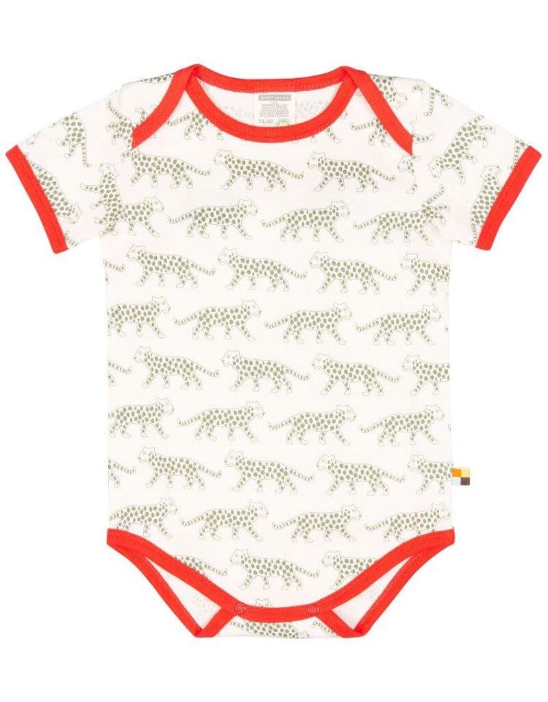 Loud+Proud Loud+Proud - body, ss, olive, luipaard (0-2j)