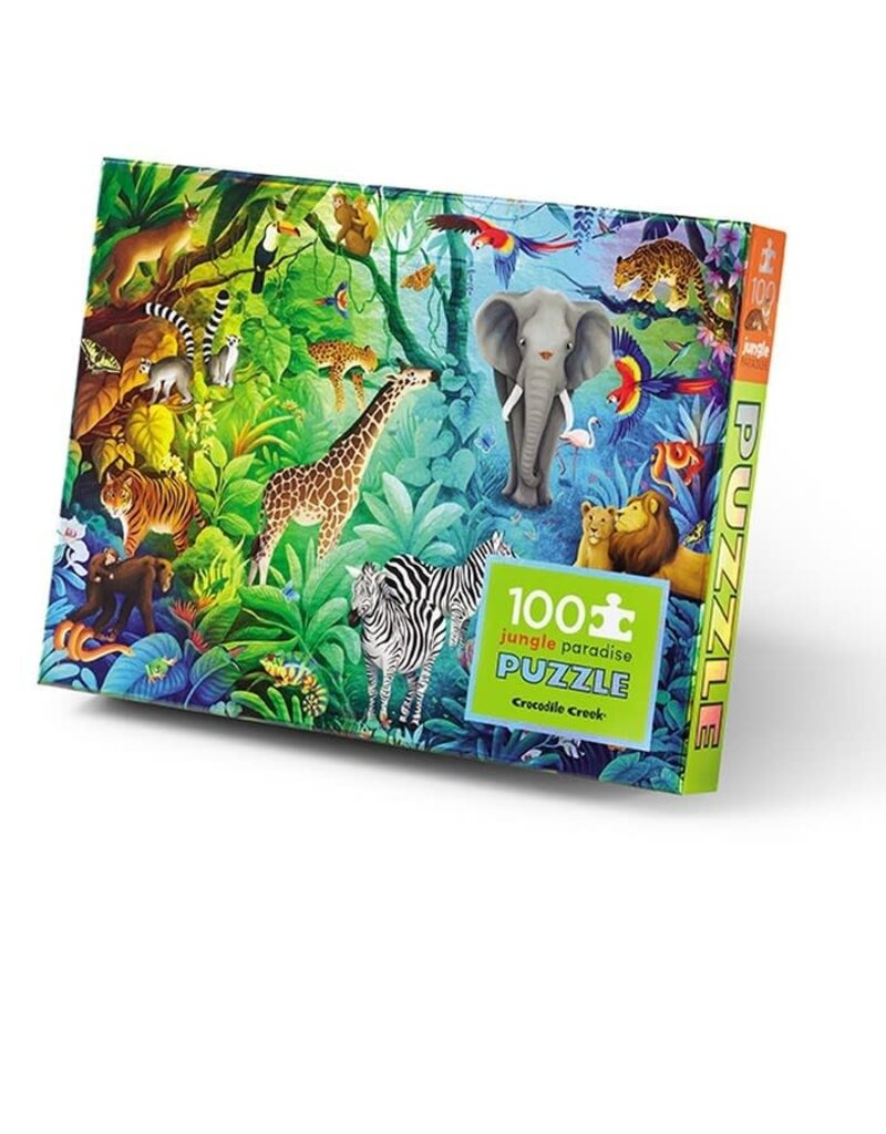 Crocodile Creek Crocodile Creek - Holographic puzzle, Jungle Paradise, 100 pcs