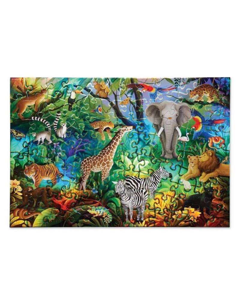 Crocodile Creek Crocodile Creek - Holographic puzzle, Jungle Paradise, 100 pcs