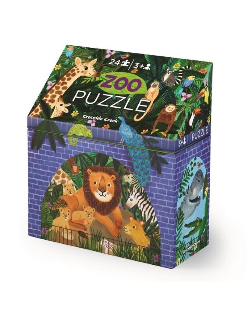 Crocodile Creek Crocodile Creek - House puzzle, Zoo, 24 pcs