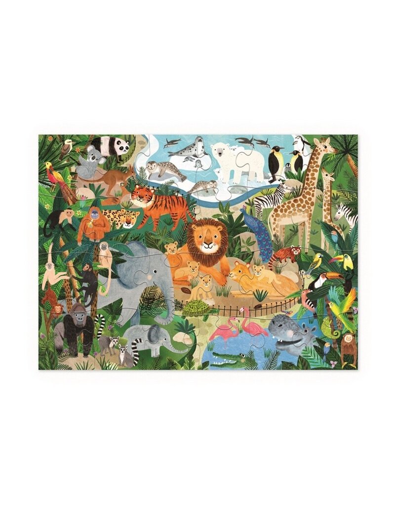 Crocodile Creek Crocodile Creek - House puzzle, Zoo, 24 pcs