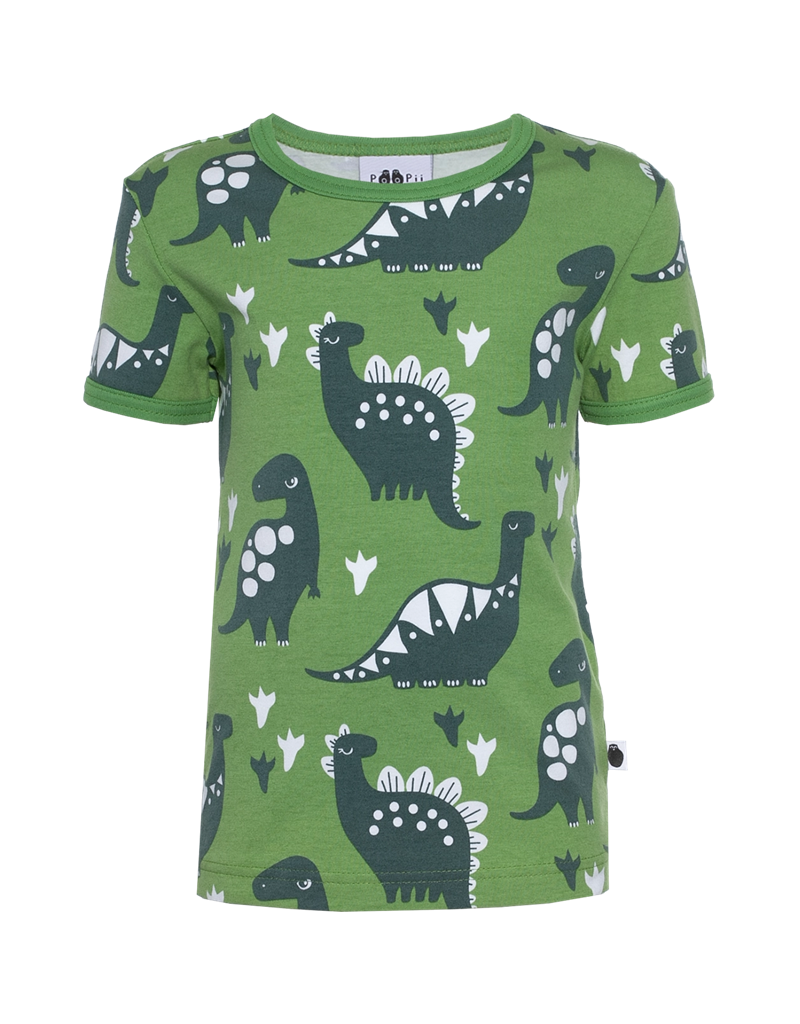 Paapii Paapii - Visa T-shirt Dino, forest - dark green (3-10j)