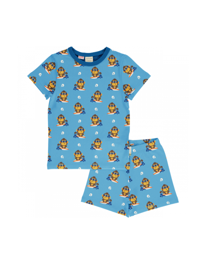 Maxomorra Maxomorra - Pyjama Set SS, Monkey (3-10j)