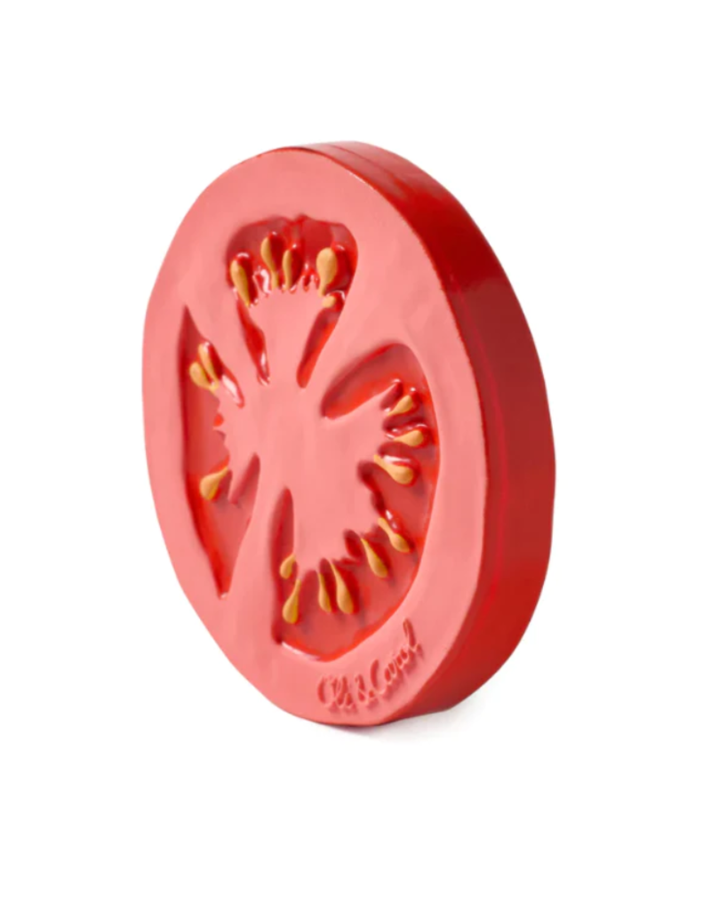 Oli & Carol Oli & Carol - Natural rubber teether & bath toy, Renato the tomato