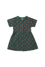 Little Green Radicals Little Green Radicals - Olive cherries button through ss dress (0-2j)