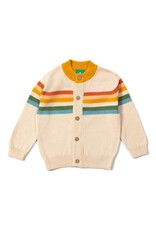 Little Green Radicals Little Green Radicals - From One To Another Rainbow Stripes Knitted Cardigan (0-2j)