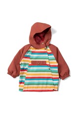 Little Green Radicals Little Green Radicals - Rainbow Striped Recycled Waterproof Windbreaker jacket