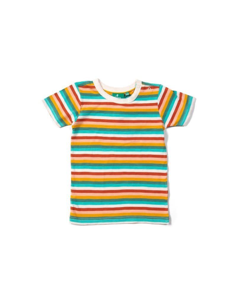 Little Green Radicals Little Green Radicals - Rainbow Striped ss T-shirt (3-8j)