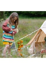 Little Green Radicals Little Green Radicals - Rainbow Striped Recycled Waterproof Windbreaker jacket