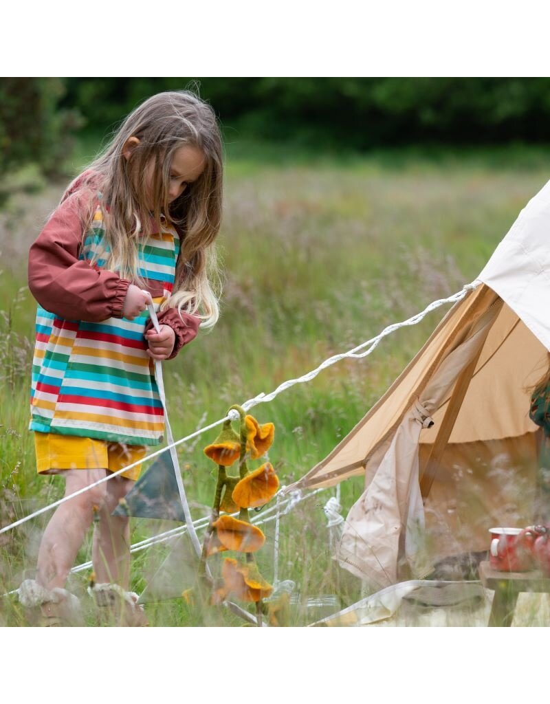 Little Green Radicals Little Green Radicals - Rainbow Striped Recycled Waterproof Windbreaker jacket