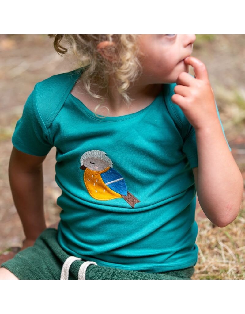 Little Green Radicals Little Green Radicals - Little Bird Applique SS T-shirt (3-8j)