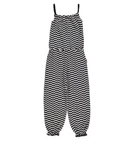 Maxomorra Jumpsuit, waves black/white (3-16j)