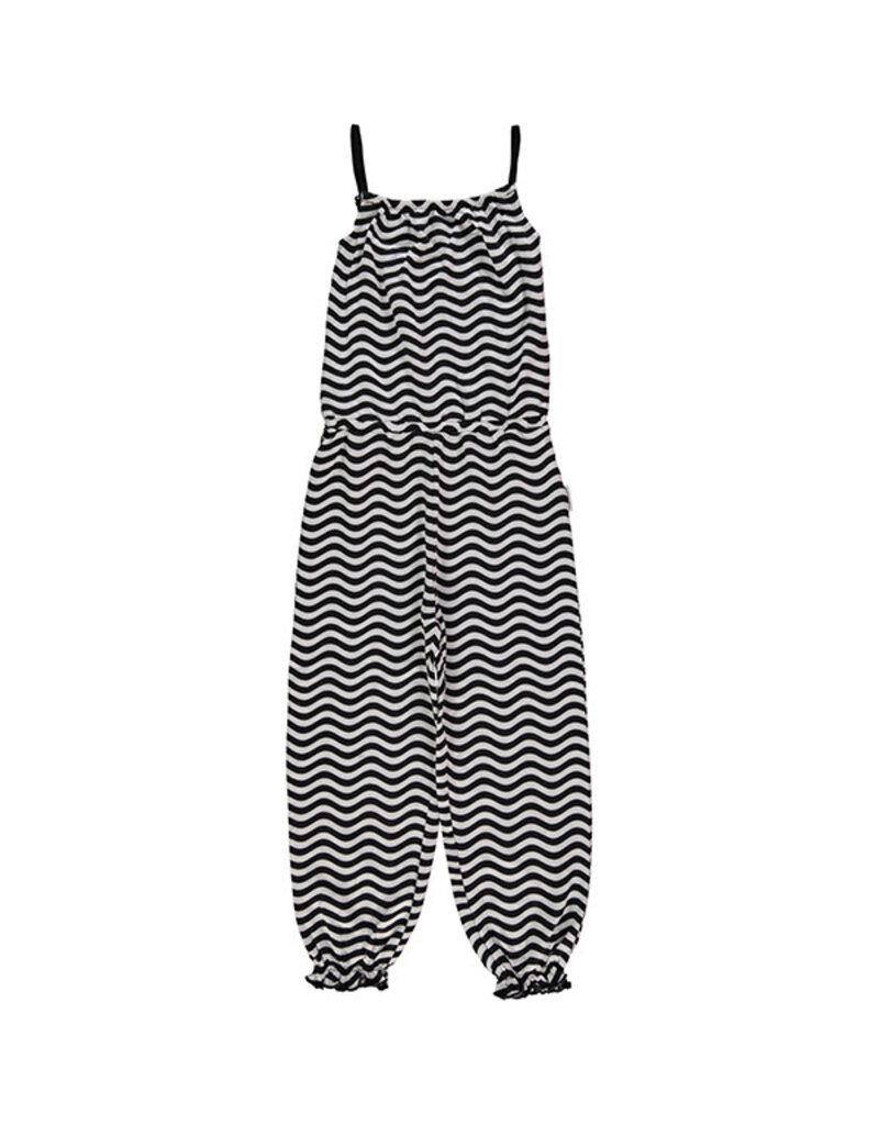 Maxomorra Maxomorra - Jumpsuit, waves black/white (3-16j)