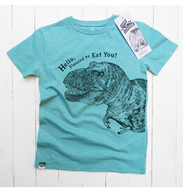 Lion of Leisure T-shirt, aqua, dino (3-16j)