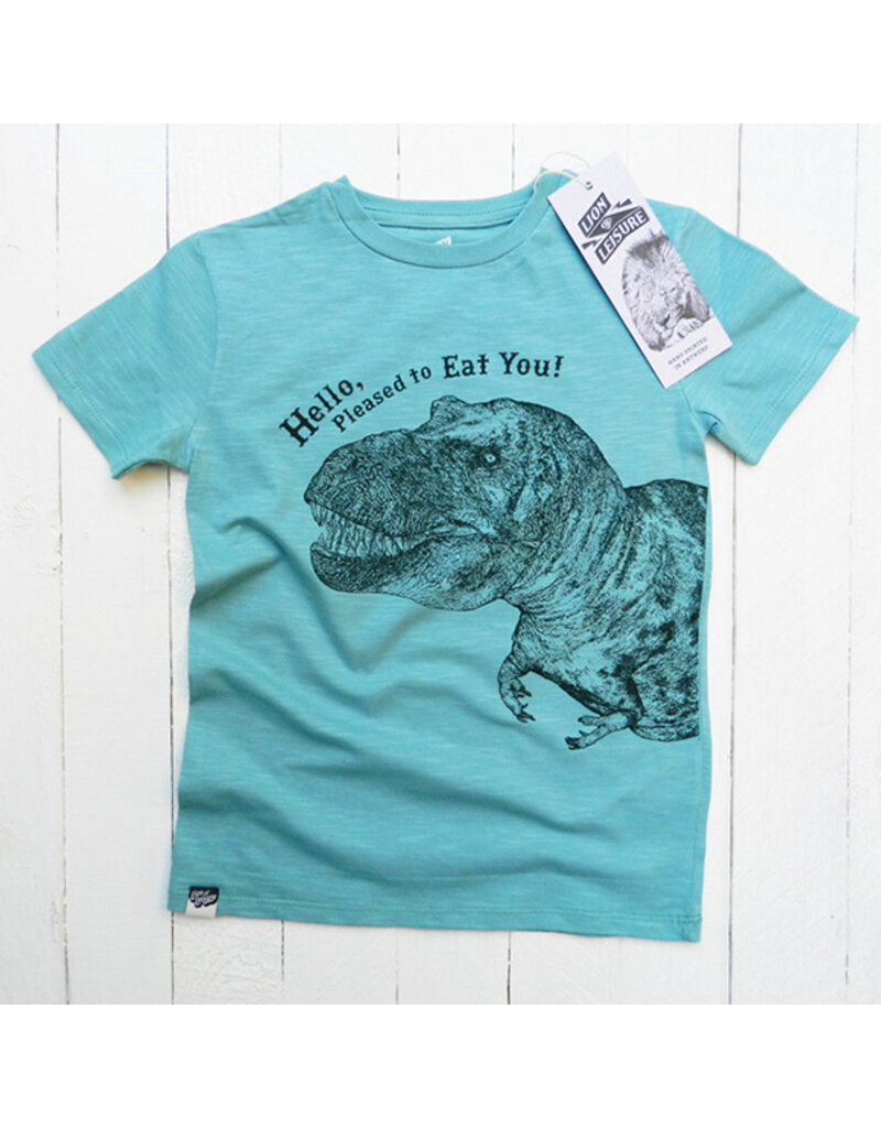 Lion of Leisure Lion of Leisure - T-shirt, aqua, dino (3-16j)