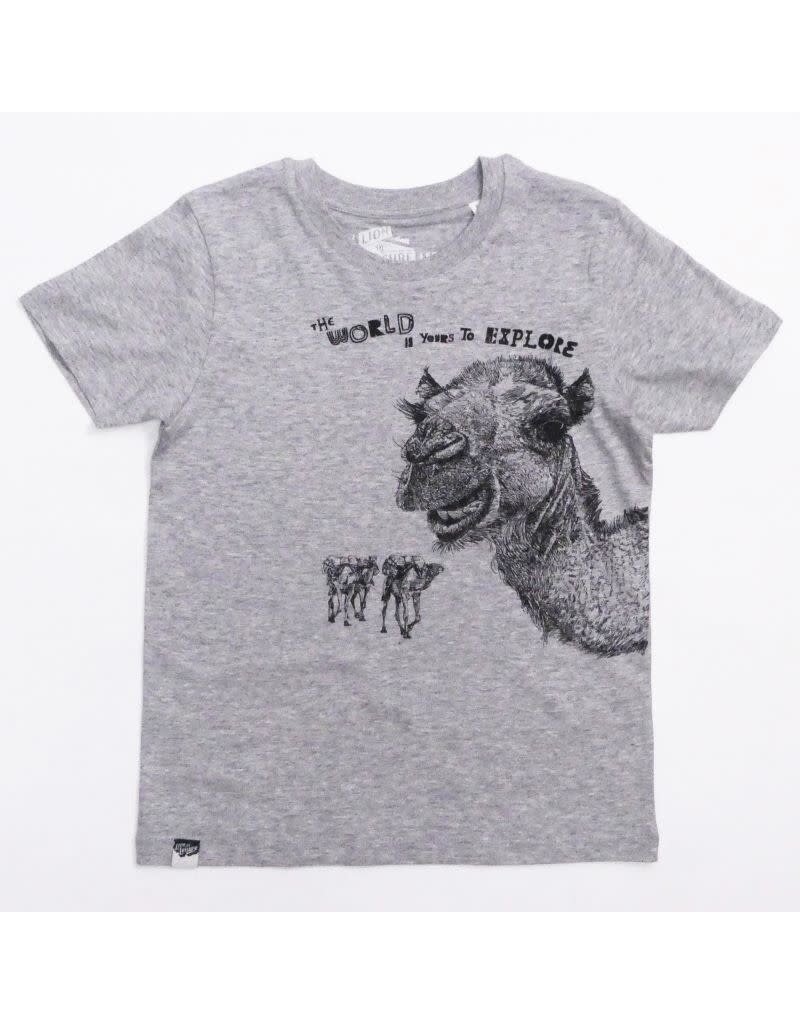 Lion of Leisure Lion of Leisure - T-shirt, Camel, Grey melange (3-16j)