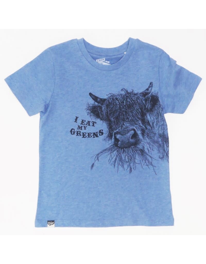 Lion of Leisure Lion of Leisure - T-shirt, Cow, Blue melange (3-16j)