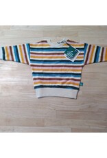 Little Green Radicals Little Green Radicals - Rainbow Striped Drop Shoulder Towelling Jumper