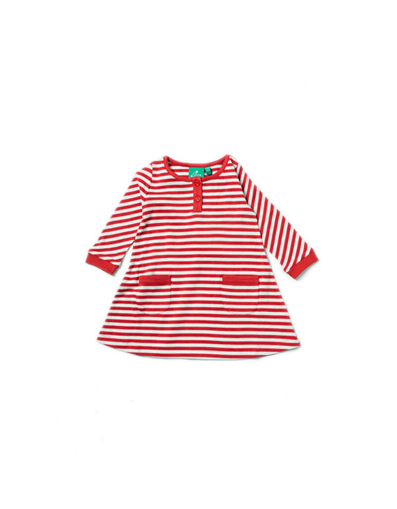 Little Green Radicals Little Green Radicals - Red Stripe Playaway Dress, ls (0-2j)