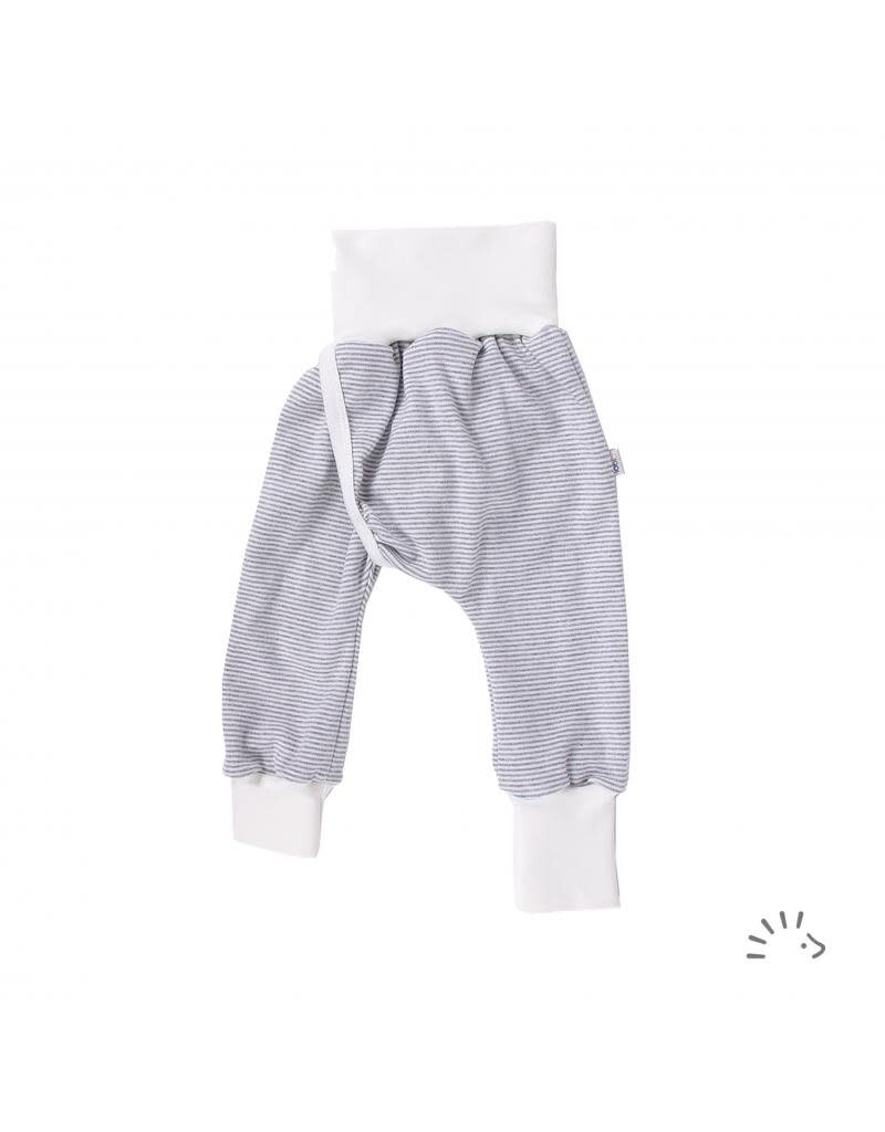Iobio Iobio - Splitpants EasyFree interlock GOTS, grey/ecru (0-2j)