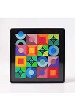 Grimm's Grimm's - Magnet puzzle, Triangle - square - circle with glitter stones