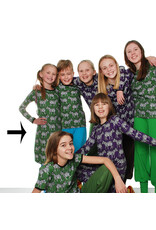 DUNS Sweden Duns Sweden - Long Sleeve Dress, green zebra (3-16j)