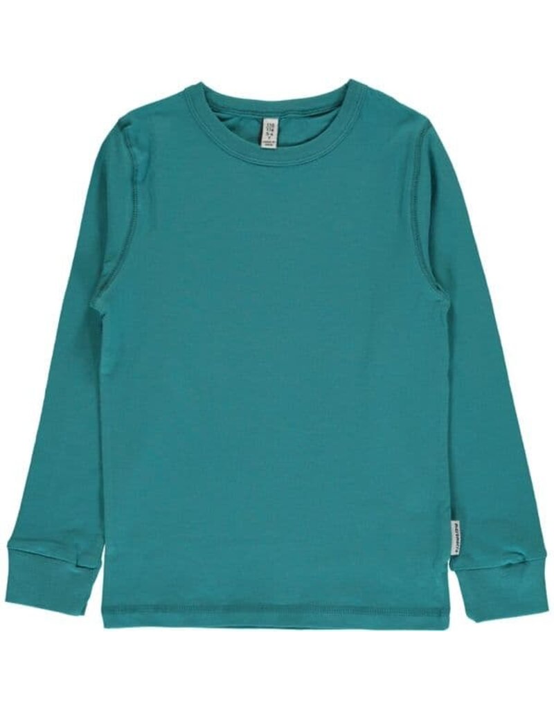 Maxomorra Maxomorra - Top ls, soft petrol (0-2j)