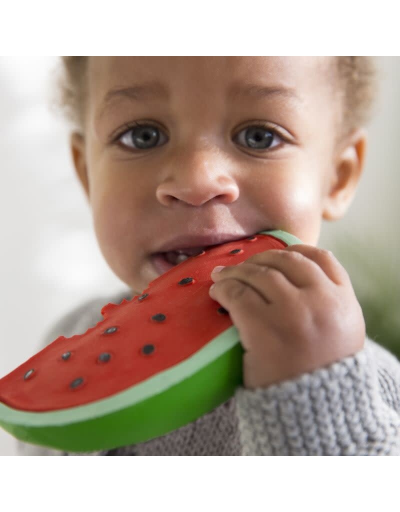 Oli&Carol Oli & Carol - Natural rubber teether & bath toy, Wally the watermelon
