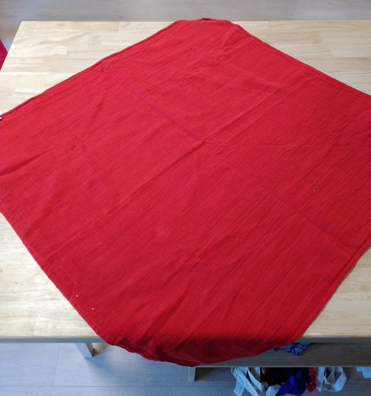 Tetradoek klaar leggen