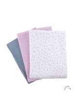 Popolini Popolini - Muslin organic cotton 70x70cm, 3-pack, Rose Garden