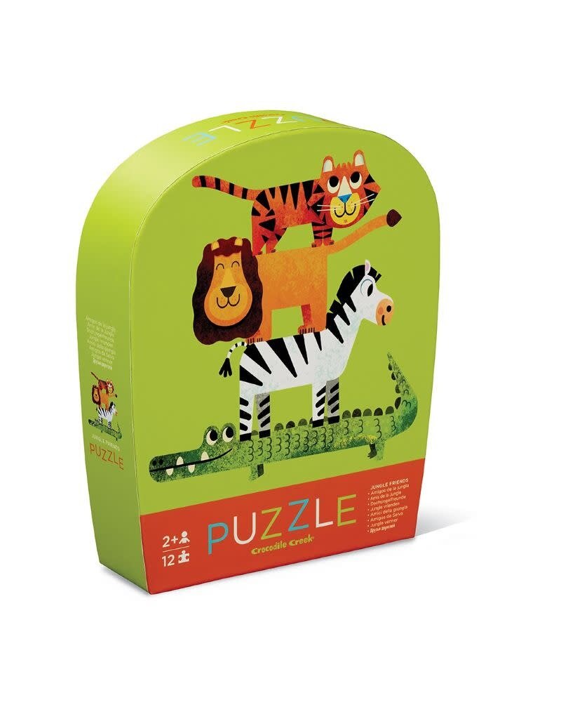 Crocodile Creek Crocodile Creek - Mini Puzzle, Jungle Friends, 12 stukken