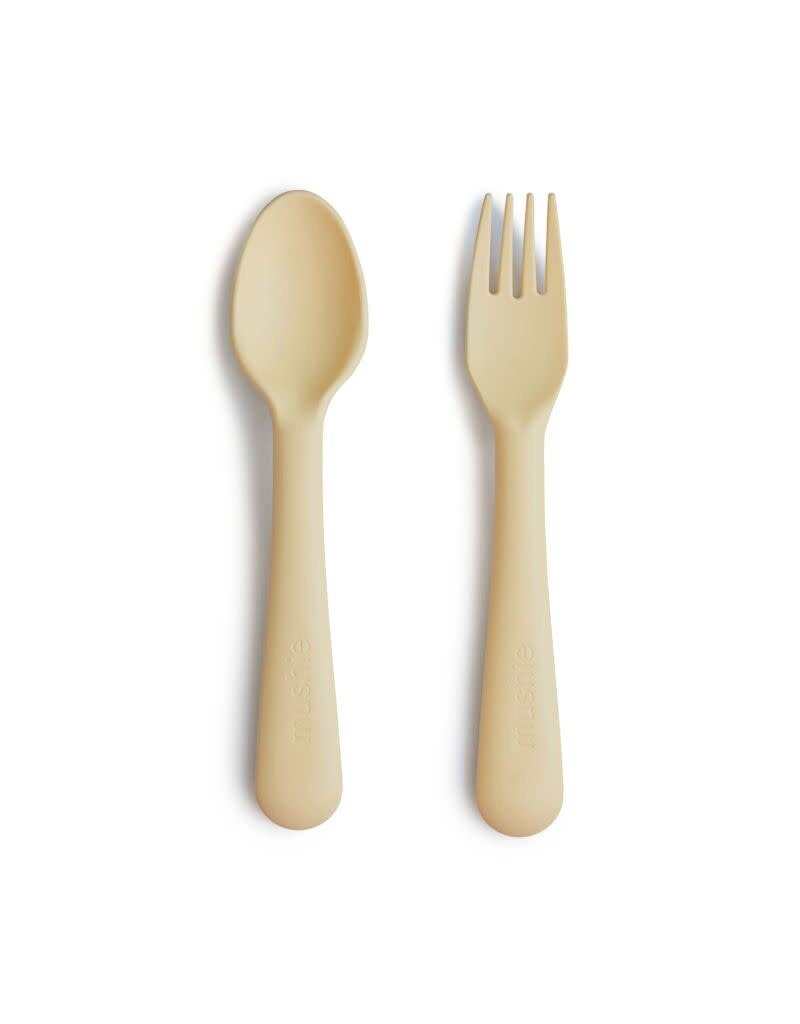Mushie Mushie - Fork & Spoon, Pale Daffodil